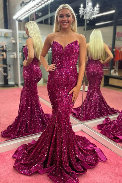 Trumpet Sequins Long Formal Dress