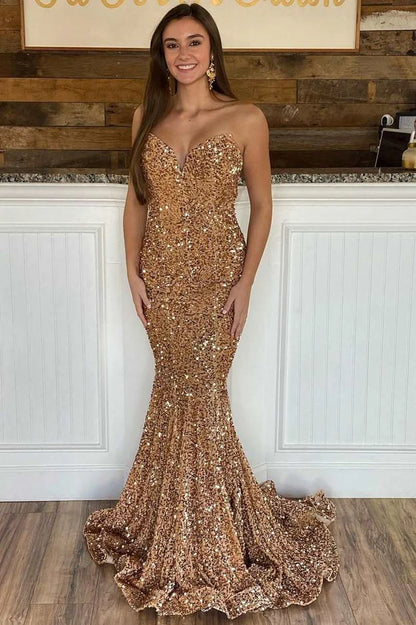 Trumpet Sequins Long Formal Dress