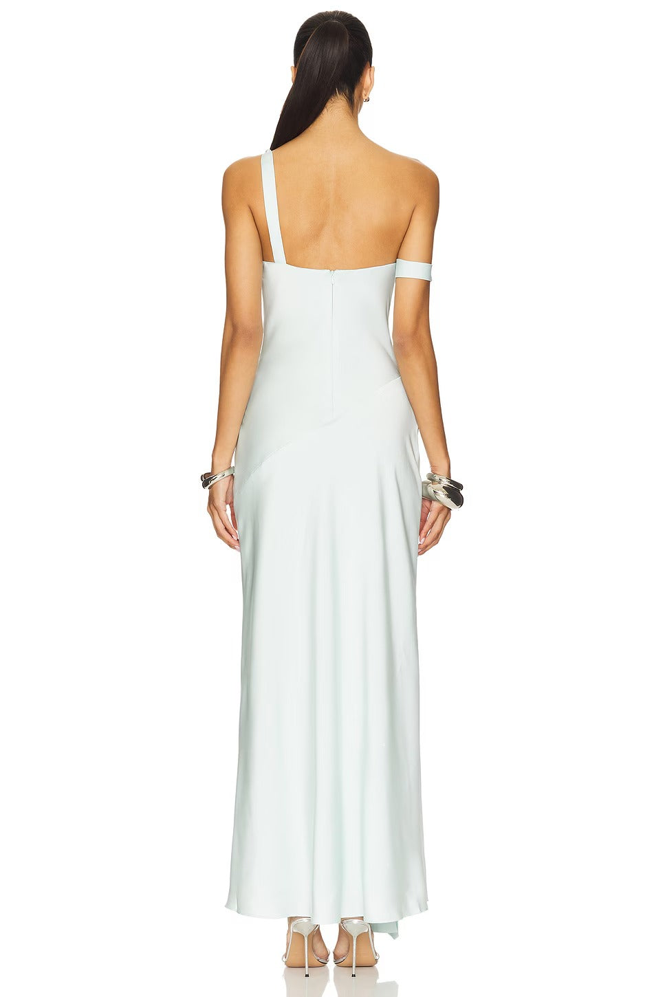 Modern Asymmetric One-Shoulder Twist Detail Evening Dresses