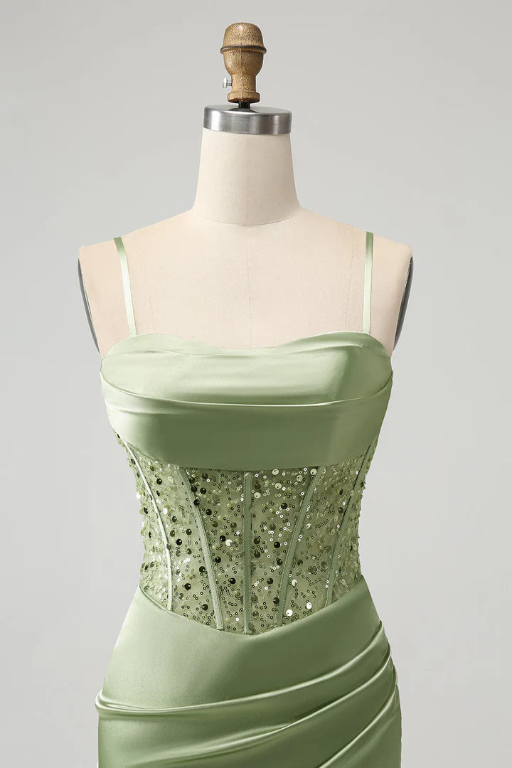Corset Sequin Mini Homecoming Dress