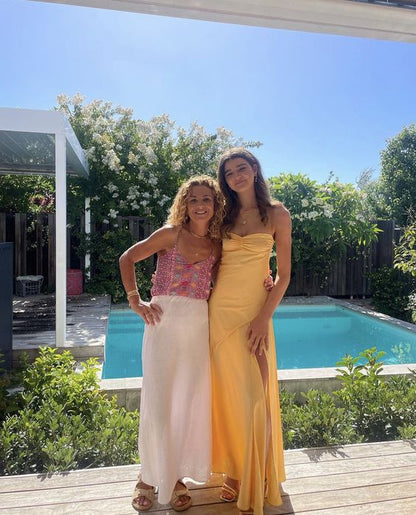 Sunny Strapless Sweetheart Ruched Bodice Asymmetric High-Slit Satin Floor-Length Evening Dress