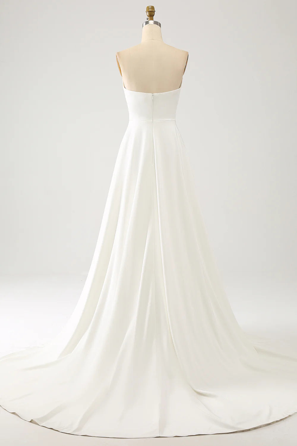 A Line Long Chiffon Wedding Dress With 3D Butterflies Sweep / Brush Train Long Sleeves