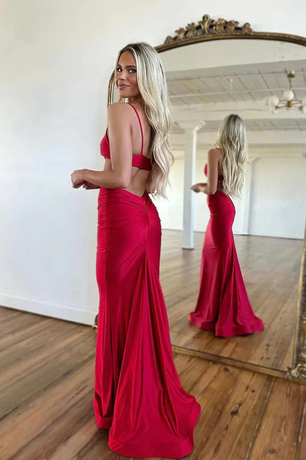 Sexy Spaghetti Straps  Sheath Prom Formal Dress
