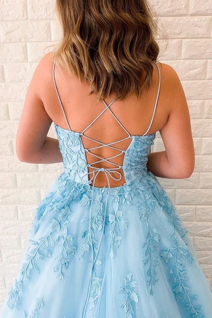 Princess  Appliques A-line Long Formal Dress