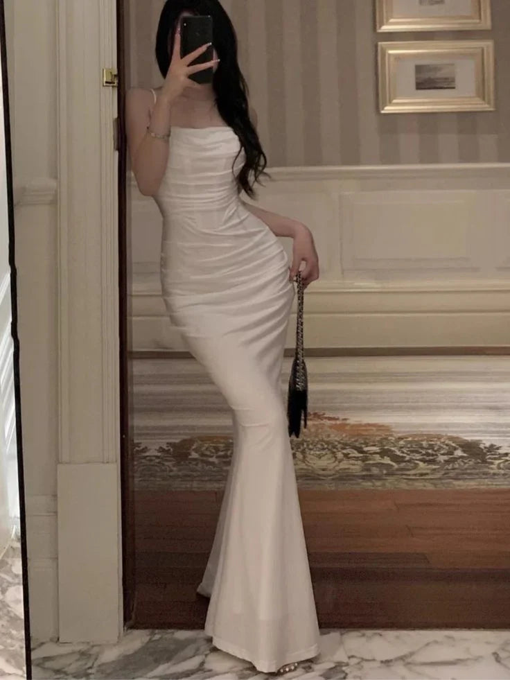 New Pattern Wedding Dress Sexy Mermaid Cultivate oneself Spaghetti Straps Long New Pattern Formal Dresses