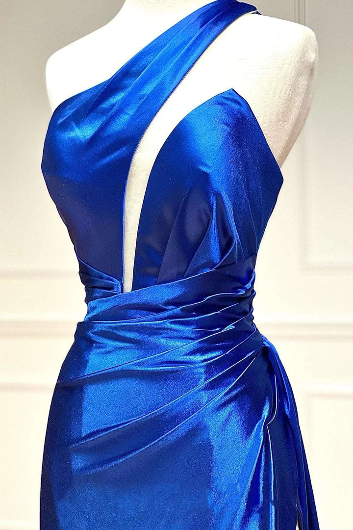 One-Shoulder Backless Long Formal Dress