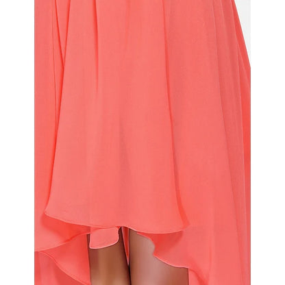 Ball Gown / A-Line Bridesmaid Dress Sweetheart Strapless Sleeveless Lace Up Asymmetrical / Short / Mini Chiffon with Criss Cross / Ruched / Draping