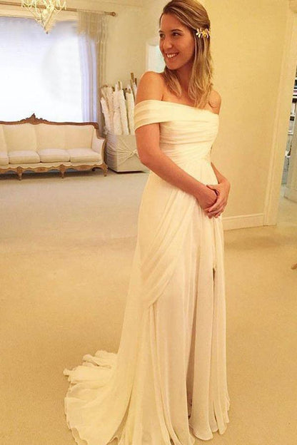 High Quality Strapless Off The Sleeves Long Wedding Dresses