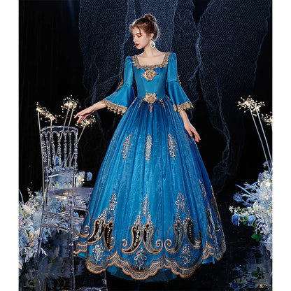 Princess Shakespeare Gothic Lolita Victorian Medieval Renaissance Dress Party Costume Prom Dress Women's Costume Vintage Cosplay Party Evening Party Masquerade 3/4-Length Sleeve Ball Gown Dress