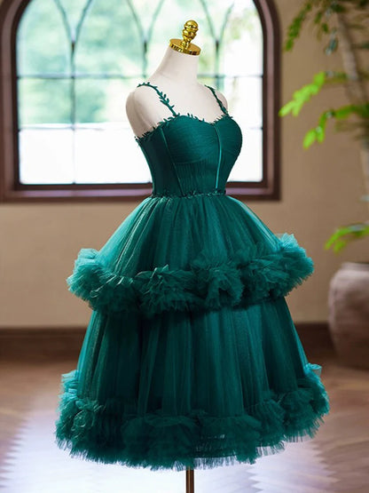 Sweet A-Line Tulle Short layered Cake skirt Prom Dress