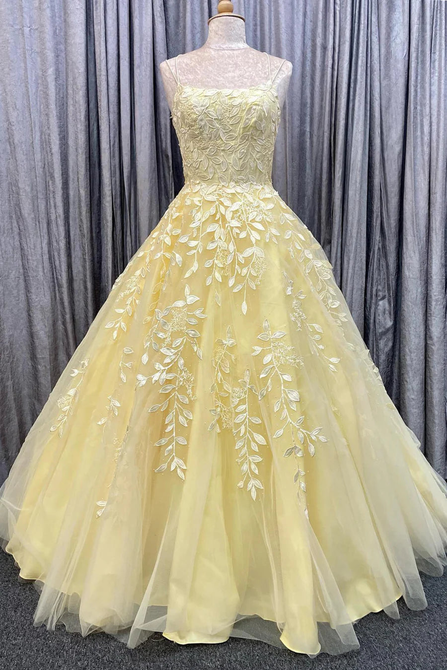 Princess  Appliques A-line Long Formal Dress