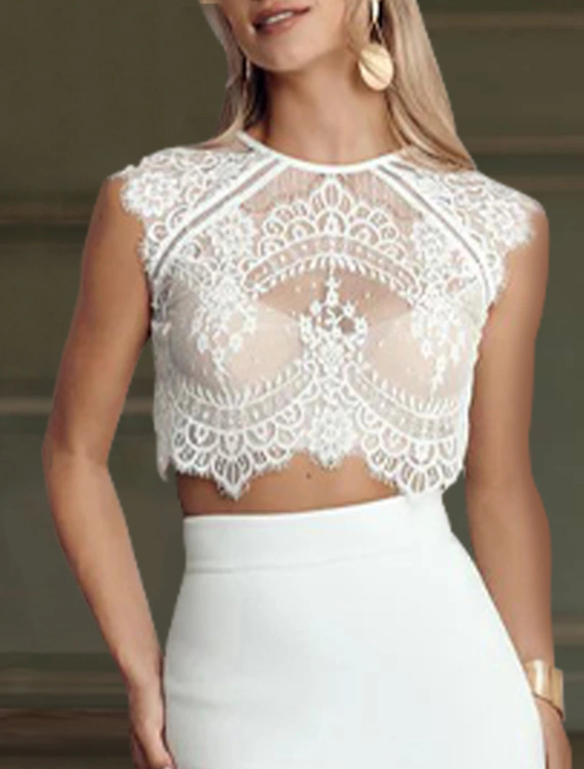Two Pieces Beach Boho Prom Dress Illusion Neck Cap Sleeve Wedding Dress Chiffon Bridal Suits Bridal Gowns With Appliques