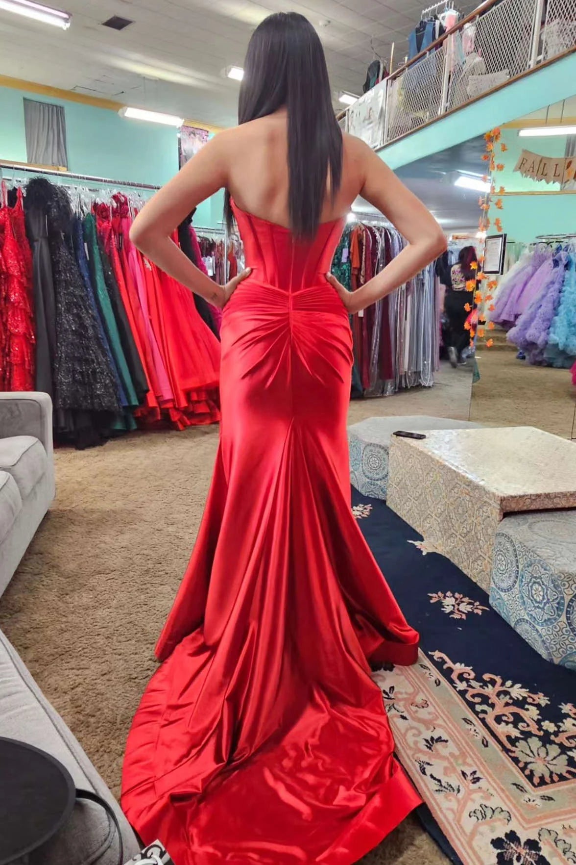 Sweep/Brush Train Dresses Sweetheart Cut Out Mermaid Long Prom Dress with Slit