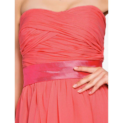 Ball Gown / A-Line Bridesmaid Dress Sweetheart Strapless Sleeveless Lace Up Asymmetrical / Short / Mini Chiffon with Criss Cross / Ruched / Draping